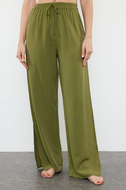 Haki Dokuma Y?rtmacl? Plaj Pantolon TBESS24PL00013