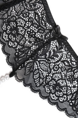Трусы Eromantica, Freya, с бусами, черные, 54-56  фото 6