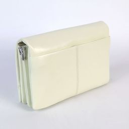 Женская кожаная сумка кросс-боди с тремя отделениями 3086 Офф Вайт - Cidirro фото 3