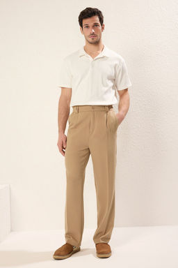 TRENDYOL MAN Bej Wideleg Baggy Rahat Kal?p Dokuma Kumas Pantolon TMNSS25PL00007 - Trendyolmilla фото 17