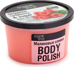 Organic Shop / Скраб для тела / Малиновые сливки, 250 мл  фото 3