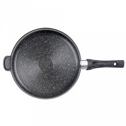 Сковорода с тефлоновым покрытием д28см "Гранит", h7см, s0,42см, ручка из термостойкого пластика (Россия)