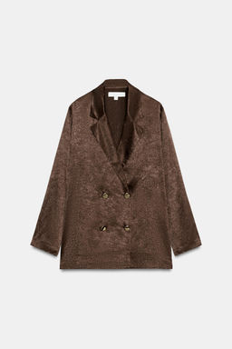 BLAZER FLUIDA EFECTO ARRUGADO / Marr?n - Zara фото 8