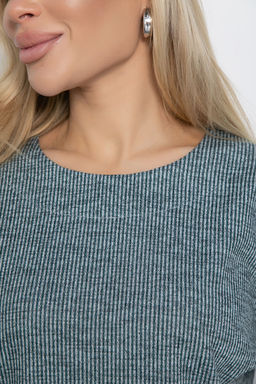 Блуза В гармонии с собой (серо-зеленая) Б12424 - Lt collection фото 3