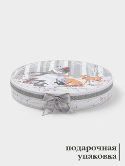 Набор тарелок новогодних Снежные забавы, 2 шт., d=25.5 см, керамика, подарочная упаковка, белый - Simaland фото 3