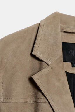 100% LEATHER JACKET WITH BELT - Zara фото 10