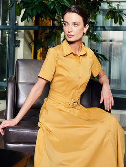 Платье из однотонного хлопка - Tantino фото 22