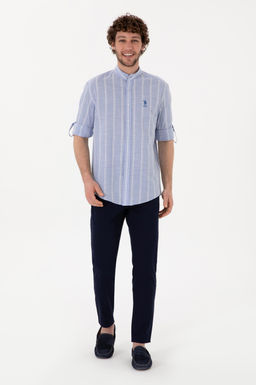 Erkek Lacivert Kanvas Pantolon Sepette S_rpriz _ndirim