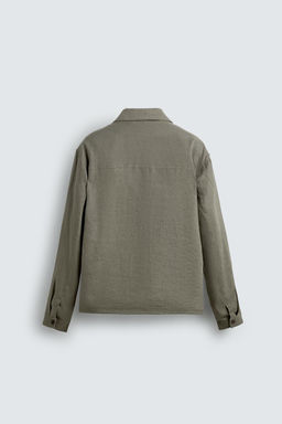 SOBRECAMISA 100% LINO CREMALLERA / Beige claro - Zara фото 8
