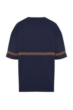 TRENDYOL MAN Tas Oversize/Genis Kesim K?sa Kollu Islemeli %100 Pamuklu T-Shirt TMNSS21TS1889 - Trendyolmilla фото 8