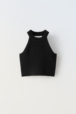 RIBBED HALTER TOP - Zara фото 3
