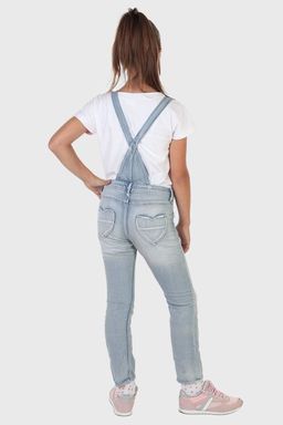 Детский комбинезон из денима регулируемые лямки, карманы-сердечки №719