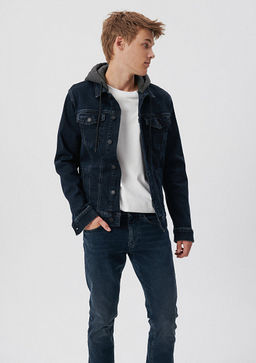 Brandon 90lar Koyu Murekkep Mavi Jean Ceket