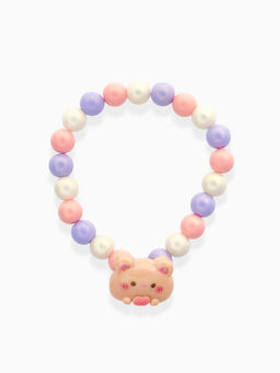 Цена за 3 шт. Браслет детский Выбражулька «Медведь», d=6 см жемчуг, разноцветный