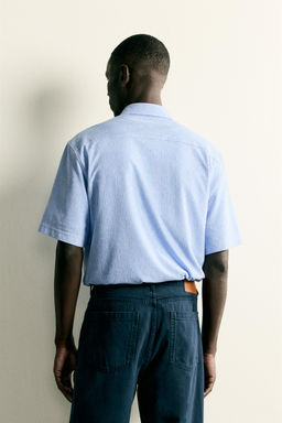 CAMISA REGULAR FIT CONFORT / Blanco / Marino - Zara фото 3