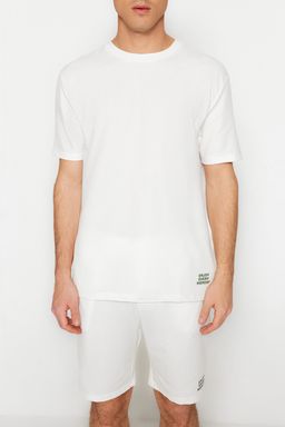 TRENDYOL MAN Mavi Regular Fit Waffle Sortlu Pijama Tak?m? TMNSS23PT00032 - Trendyolmilla фото 14