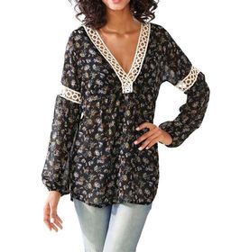 Блузка, черно-пестрая