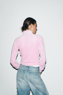 VELVET JACKET WITH TEXT - Zara фото 4