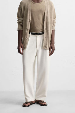 RELAXED FIT PLEATED TROUSERS - Zara фото 2