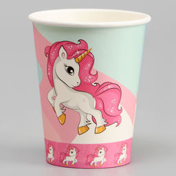Стаканы бумажные Единорог, 6 шт.