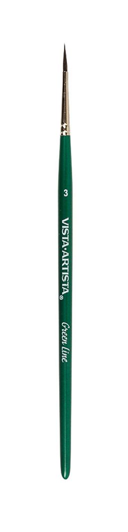 Кисть Green Line VISTA-ARTISTA 90211-03 имитация белки круглая 5 шт короткая ручка №03