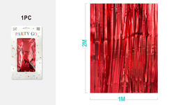 Праздничный занавес, дождик для фотозоны "Gleaming rain", red (100*200 см)