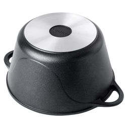 Кастрюля с антипригарным покрытием 3л, д24см Классик, h11,5см, s0,4см, литые ручки, стеклянная крышка с пароотводом, форма Классик волна, подарочная упаковка (Россия) - Домашняя мода фото 4