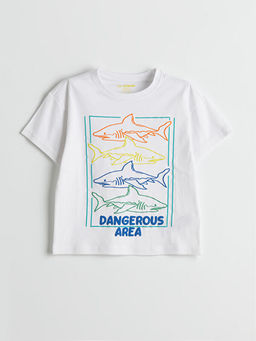 Bisiklet Yaka Bask?l? Erkek ?ocuk Pijama ?st