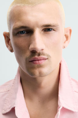 CAMISA RELAXED FIT COMBINADA / Rosa - Zara фото 5