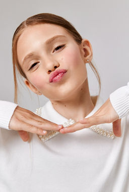 Джемпер детский для девочек Rafaela молочный - Acoola фото 6