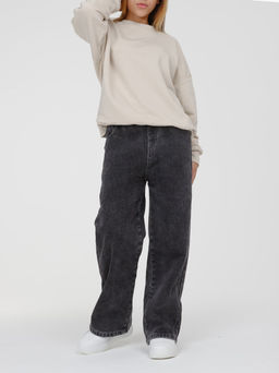 Джинсы-трубы утеплённые для девочек - Синий мир фото 4