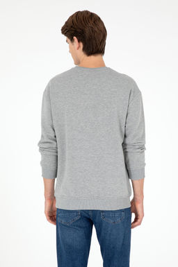 Мужской серый меланжевый базовый свитшот Неожиданная скидка в корзине - U.s. polo assn фото 5