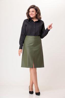 Блуза Swallow 803.2 черный+серебряный узор фото 47