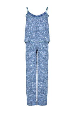 Trendyolmilla Mavi %100 Pamuklu Cicekli Ip Ask?l? Dokuma Pijama Tak?m? THMSS24PT00307  фото 8