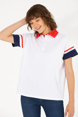 Kad_n Beyaz Polo Yaka Ti__rt - U.s. polo assn фото 3