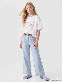Wideleg K?z ?ocuk Jean Kapri