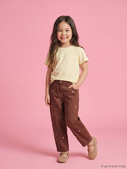 ?i?ek Nak??l? K?z ?ocuk Pantolon