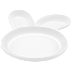 Блюдо - менажница 3 секции 23*18,5*2,5 см "Заяц" цельная