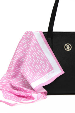 Женская черная подарочная сумка в штучной упаковке с шарфом - U.s. polo assn фото 3