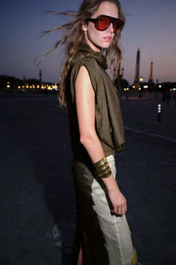 FLOWING TOP WITH SCARF - Zara фото 3