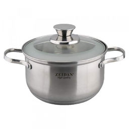 Кастрюля нерж 3,0 л (18 см) ZEIDAN мат тонир, крыш с мат тонир, 5-ти слойное капс дно, арт. Z-50283