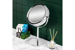 Зеркало двустороннее на подставке 20,5*13,5*33 см Хром со светод.подсвет.,с кнопоч.переключат. - Elan gallery фото 3