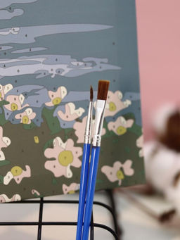 Картина по номерам на подрамнике Draw Me! White daisies, (20*20 см)