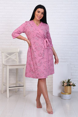 Пеньюар с сорочкой для беременных и кормящих мам, цветы, сухая роза (08520-14) - Плиона фото 2