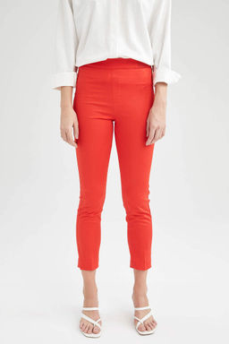 Атласные брюки прямого кроя Valentina Cigarette - Defacto фото 4