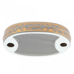 Набор для ванной "Золотые нити" 4 предмета: дозатор для мыла 360мл, д6,4см, h12,3см, основание д7,8см; мыльница 12х8х2,6см; стакан для зубных щеток с разделителем 350мл, д6,6см, h11см, основание д8см, стакан 350мл, д6,6см, h10,3см, основание д8см; фу