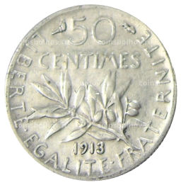 50 сантимов 1913 года Франция