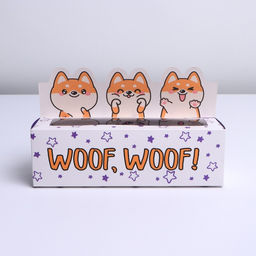 Цена за 5 шт. Коробка для макарун кондитерская, упаковка, «WOOF», 18×5.5×5.5 см