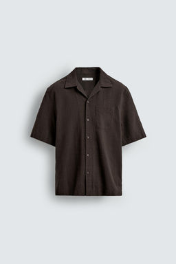 CAMISA REGULAR FIT ESTRUCTURA TEXTURA / Marr?n - Zara фото 7