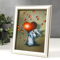 Фоторамка для фото 15×20 см Jocelyn, белая с золотом, (пластиковый экран)